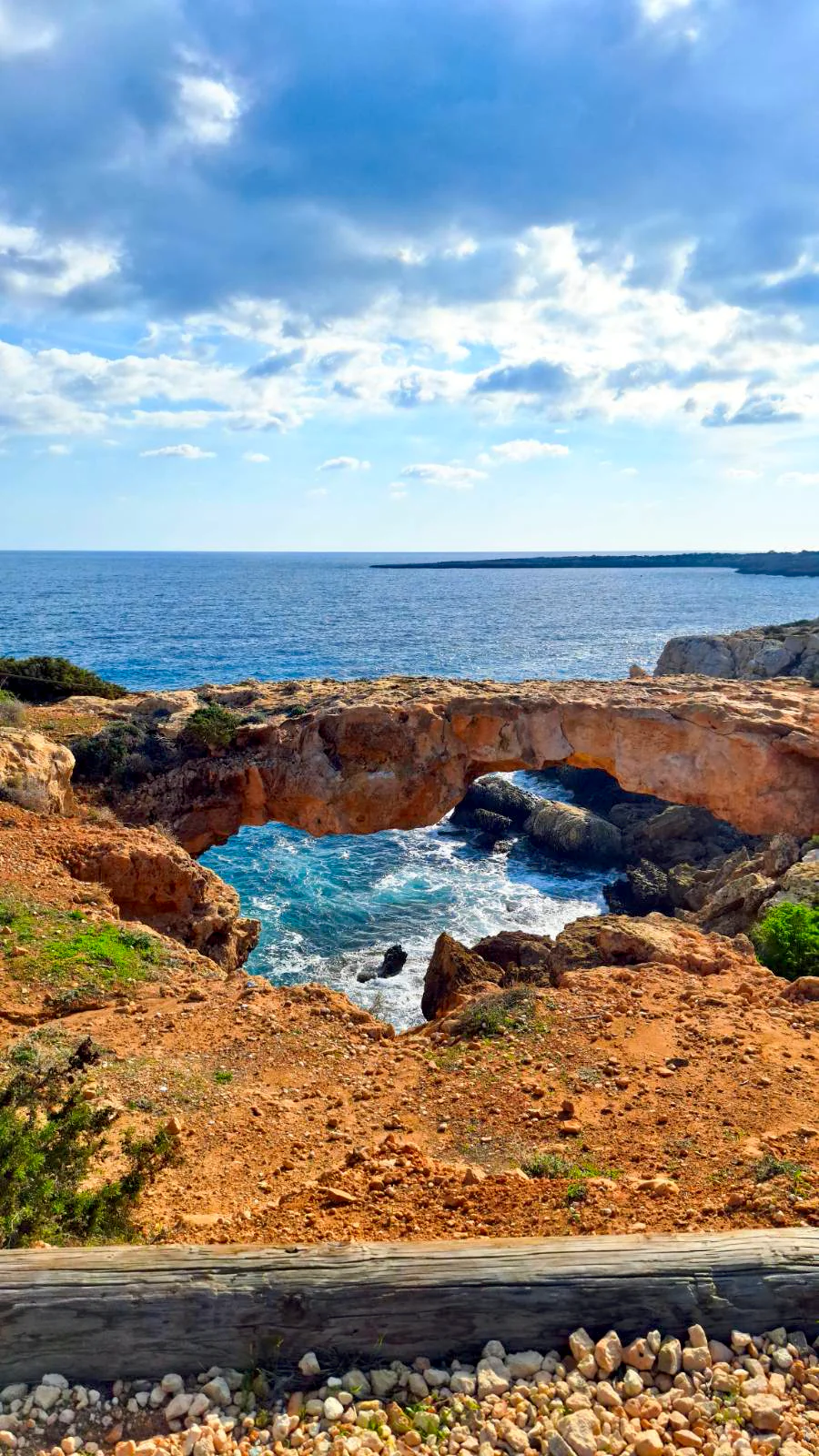 The famous natural stone arch Kamara tou Koraka at Cape Greco, Cyprus.