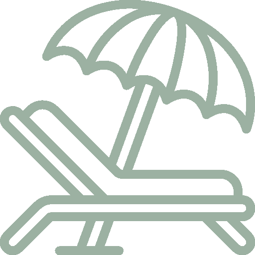 Comfort travel icon - smart flashpacking style.